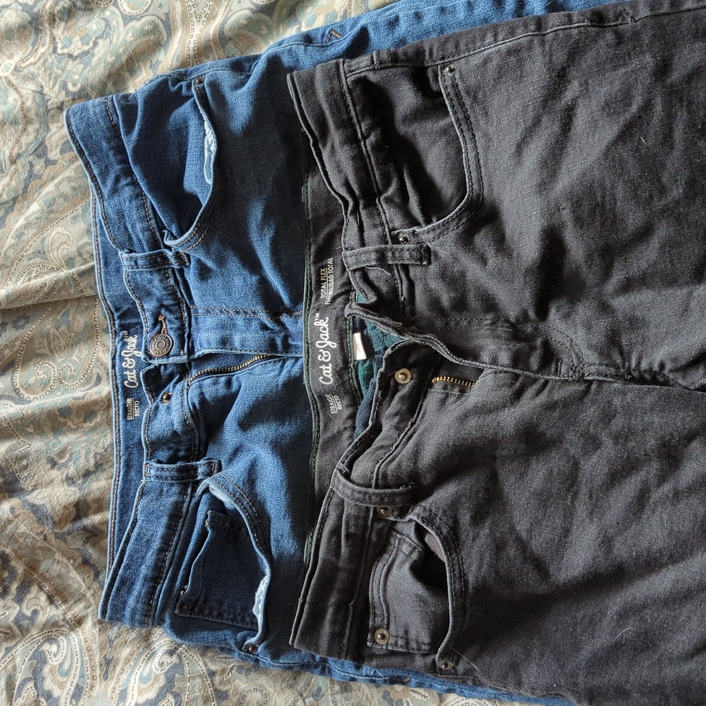 Lot of 2 flannel lined boys jeans